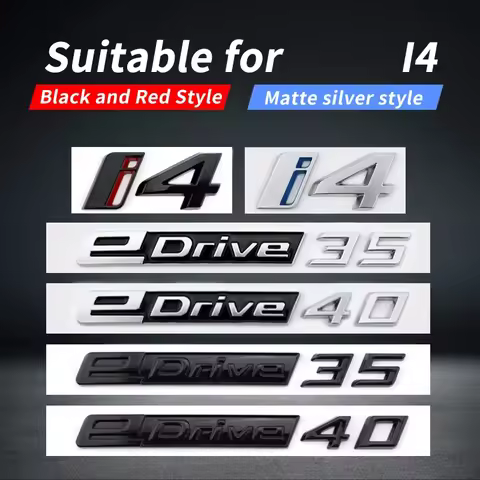 Suitable for BMW i4 car badge modification, rear badge edrive35 edrive40 letter black silver G26 dig