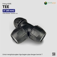 HDPE ALVApipe Tee Pipe Fitting 2" (63 mm)