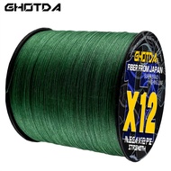 Ghotda 12Strands 300M Fishing Line  Max Drag 11.3kg-54.5kg Multifilament PE Braided Line For In Seaw