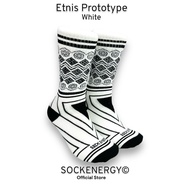 KATUN Prototype Ethnic Energy Sock Socks- White - Cotton Material, One Size Adult ft