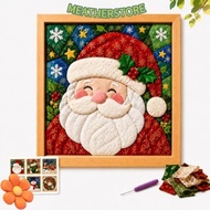 KEATHS 1 Set Christmas Fabric Art Kit, DIY Christmas Themed Christmas Fabric Painting Kit,  Cotton F
