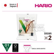 日本 HARIO原裝進口 V60 01 錐形咖啡濾紙 - 無漂白（100枚）- 1-2人用 － 兩袋裝