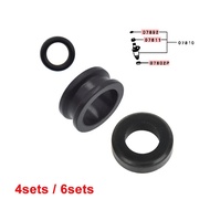 4 Set/6 Set Penyuntik Bahan Api O-Ring Penebat Kedap Minyak untuk Lancer Space Wagon Pajero V23 IO P