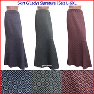 SKIRT G’LADYS SIGNATURE CORAK SAIZ L-6XL LADYS COLLECTION