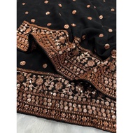 Georgette Saree Black