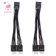 2Pcs USB Extension Cable 9 Pin 1 Female to 2 Male Y Splitter Audio HD Extension Cable for PC 10cm