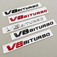 3D ABS Car Sticker V8 BITURBO Logo Fender Side Badge Emblem Decal For Mercedes Benz C63 C63S CLS63 G