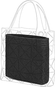 OAikor Purse Organizer Insert for Handbags,Felt Organizer Insert for Tote,Fit for Issey Miyake Mini Bag and More(Mini-Black-Felt)