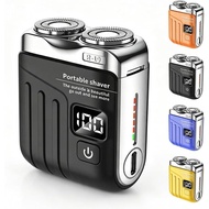 Portable Mini Mens Electric Shaver, Compact Dual Head Shaver ()