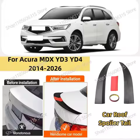 For Acura MDX YD3 YD4 2014-2026 3-Section ABS Rear Trunk Spoiler 115-125cm Adjustable Sports Decor T