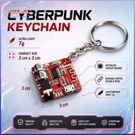YVETTPH Circuit Board Keychain, Personalized Black Color Tech Key Holder, PCB Material Circuit Board