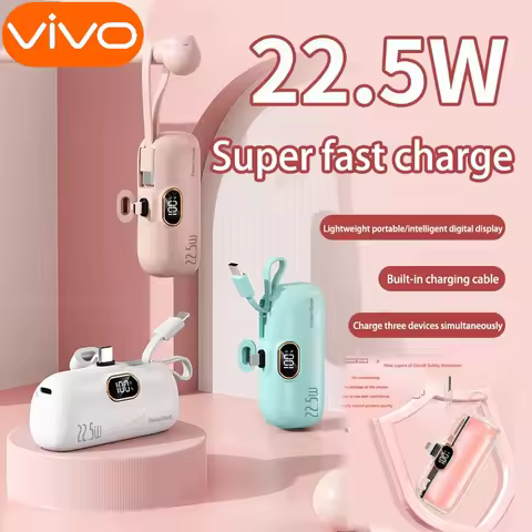 VIVO Portable Power Bank 10000mAh Capsule Mobile Powerbank Supply Emergency External Battery Fast Ch