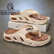 Marlowmatt รองเท้าแตะผู้ชายกันน้ํากันลื่นวัสดุ EVA สบายแฟชั่นรองเท้าแตะ