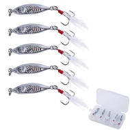 Goture Umpan aloi zink 7g / 10g / 15g / 20g / 30g 5pcs / kotak Umpan memancing dengan jig cangkuk