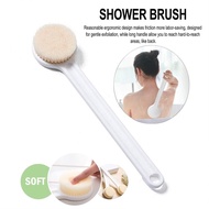 Soft Bath Scrubber Body Brush Shower Scrubber Back Brush with Long Handle