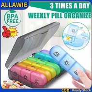 Weekly Pill Box Storage Box 7-day Pill Box Large Pill Box Organizer Daily 3-time Pill Box Medicine S