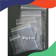 (100pcs) (BIG SIZE) Thick Zip Plastic Bag Zipper Bag Zip Lock Bag Zip Transparent Bag 5x8 6x9 7x10 8x12 9x14 10x16 12x18