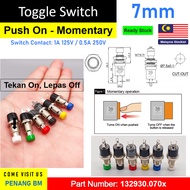 [7mm] Reset Switch Micro Switch 7mm Momentary Push Button Switch Push Switch Momentary Horn PBS-110 