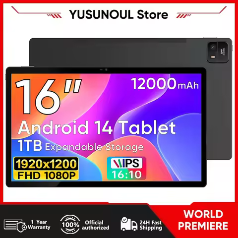 【World Premiere】Global Version 16 inch Android 14 Tablet Helio G99 Octa-Core 12000mAh 1920x1200 IPS 