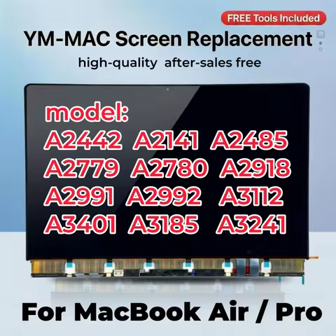 LCD Screen Replacement For Macbook Pro A2141 A2442 A2779 A2992 A2780 A2992 A2485 A2918 A3401 A3112 R