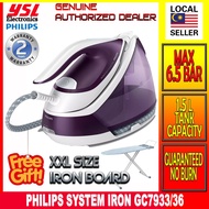 Philips GC7933/36 PerfectCare Compact Plus Steam Generator Iron With Max 6.5 Bar Pump Pressure &amp; SteamGlide Plus Plate