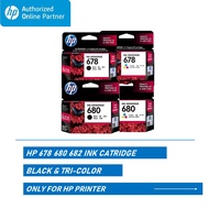 HP 678 680 682 BLACK INK CARTRIDGE/ Tri-Color Original Ink Advantage Cartridge FOR HP PRINTER [100% ORIGINAL]