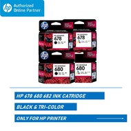 HP 678 680 682 BLACK INK CARTRIDGE/ Tri-Color Original Ink Advantage Cartridge FOR HP PRINTER [100% 