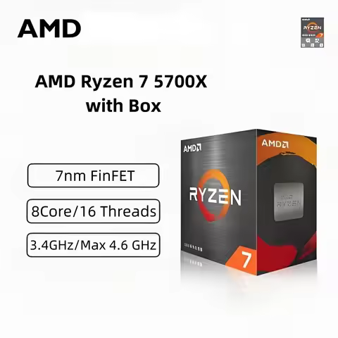 Ryzen 7 5700X R7 5700X Desktop Processor 3.4 GHz 8-Core 16-Thread Unlocked 7NM L3=32M AM4 CPU For B5