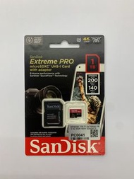 Sandisk 1TB 全新原裝香港行貨記憶卡 Extreme Pro A2 4K UHD R:200MB W:140MB TF MicroSDXC Card SDSQXCD-1T00-GN6MA