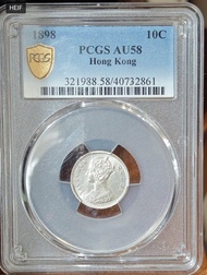 維多利亞1898 香港一毫PCGS AU 58
