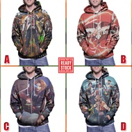 Zipper Hoodie FreeFire Hoodie FF Game Fullprint Polyester Jersey Material | Size S M L XL XXL 3XL | 