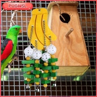 [pugwsl] Parrot Chew Toy Cage Accessories Bird Toy with Hook for Training Budgie Lovebird