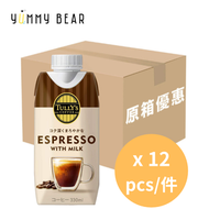 伊藤園 - TULLY’S COFFEE 特濃咖啡牛奶 330ml x 12(原箱)(平行進口)