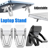 2 Height Adjustable Laptop Stands / Ultra-thin Invisible Folding Laptop Bracket / 2Pcs Small Mobile Phone Support Holder / Desktop Laptop Air Cooling Riser