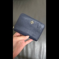 Tory Burch 藏藍色短夾/名片夾/鑰匙夾