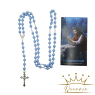 MAWAR Prayer & Rosary Sheet Package 77x Our Father | Pastel Rose Rosary Beads | Catholic Prayer Neck