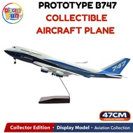 *𝙁𝙍𝙀𝙀 𝙆𝙀𝙔𝘾𝙃𝘼𝙄𝙉*47cm 1:150 Boeing B747 Prototype Aircraft Diecast Airplane Model with Landing Gear Di