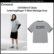 COVERNAT Chain Lettering Ringer T-Shirt Melange Grey