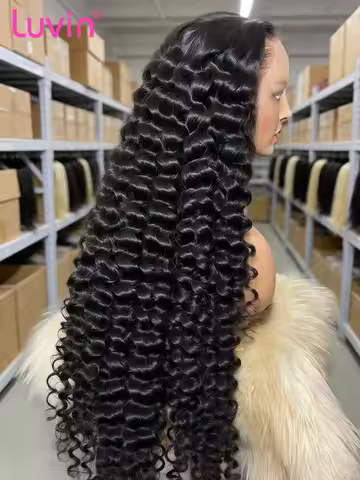 Luvin Brazilian Loose Waves Wig Human Hair Loose Wave 13x6 HD Lace Frontal Wigs Loose Deep Wave Curl