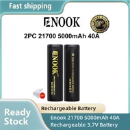 Enook 21700 5000mAh 40A Rechargeable 3.7V Battery（2Pcs）
