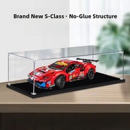 Acrylic Display Case Storage Box Dust Cover for Lego Ferrari 488GTE Sports Car Model 42125 Collectib