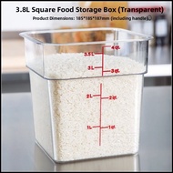 Cambro Square Food Storage Container Kitchen Grain Storage Bucket Sealed Rectangular Pantry Organize