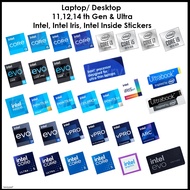 Intel Core i7, i7 11th Gen, i9, i3, i5, i7 13th Gen Pentium Celeron Pentium Gold Laptop Desktop Labe