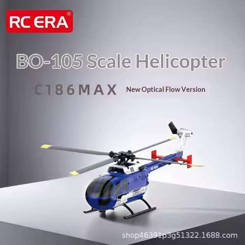 RC ERA Remote Control Scale Helicopter BO 105 C186MAX New Version 4 Channel With Optical Flow Positi