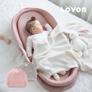 【LOVON】Ruya 折疊式攜帶床中床 (嬰兒床中床 可調斜度 攜帶型 新生兒睡窩 多功能床中床