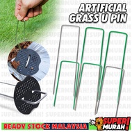 Galvanized U Pin For Artificial Grass Paku U Rumput Tiruan Weedmat Lawn Metal Nails Mesh Pad U Nails