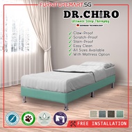 [FurnitureMartSG] Dr.Chiro Divan Bed Frame Pet Friendly Scratch-proof Fabric With Mattress Add-On Options
