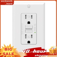 GFCI Outlet 15 Amp, Self-Test GFI Electrical Outlet, Tamper Resistant GFCI Receptacle with Wall Plat