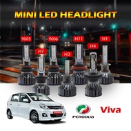 [PERODUA] Viva 2PCS Mini Type Car LED Headlight Bulb H3 H4 Hi/Lo Beam Headlamp Lampu Depan Kereta