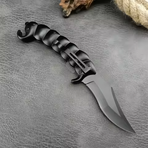 DA61 Folding Pocket Knife Aluminum Alloy Handle 3CR13mov Blade Outdoor Camping Hunting EDC Carry Too
